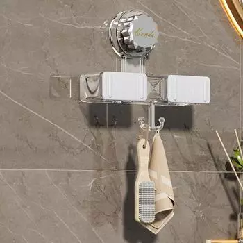 Бесплатная защелка для швабры, пластиковый настенный держатель для метлы, многоцелевая вешалка для метлы для дома белый