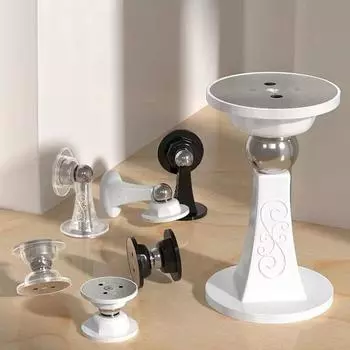 Бесплатный Дверной Присоска Силиконовый Дверной Ограничитель Бампер Простой Магнитный Дверной Ограничитель Бытовой short/ black