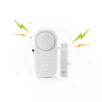 БЕСПРОВОДНАЯ система охранной сигнализации для окон, дверей, магнитный датчик белый