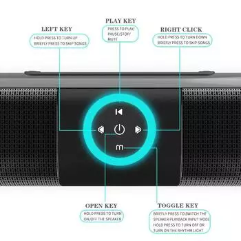 Беспроводная акустическая система звуковой панели Bluetooth Супермощный звуковой динамик Проводной беспроводной стереофонический стереопроектор объемного звучания для домашнего кинотеатра