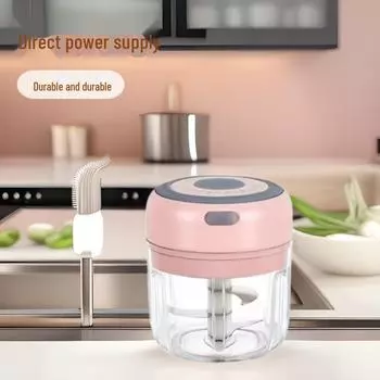 Беспроводная электрическая чесночница, овощечистка и машина для приготовления пасты - мини-бытовая кухонная машина для приготовления пищевых добавок для чеснока и имбиря 250ml белый