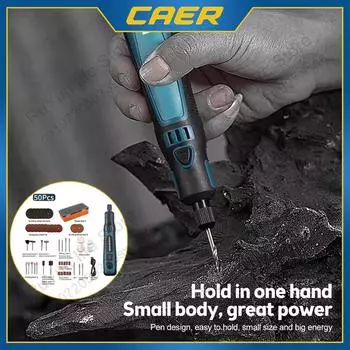 Беспроводная электрическая дрель-шлифовальная машина Dremel Rotary Tool Аккумуляторная батарея Деревообработка Гравировка 3 Скорости Мини-гравер Ручка 700 мАч