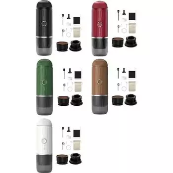 Беспроводная электрическая кофемашина с самонагревающимся эспрессо для использования на открытом воздухе в офисе коричневый