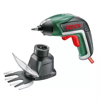 Беспроводная электрическая отвертка BOSCH IXO5 с переключающимися светодиодными фонарями и набором адаптеров для садовой машинки для стрижки волос вперед/назад (10 Зарядное устройство) +