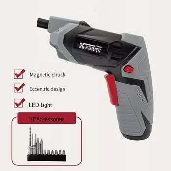 Беспроводная электрическая отвертка, перезаряжаемая литиевая батарея, беспроводная отвертка, дрель, набор электроинструментов 3,6 В