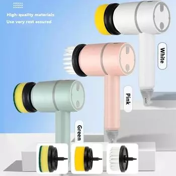 Беспроводная электрическая щетка для чистки, перезаряжаемая от USB, автоматическая кухонная щетка для мытья посуды, профессиональная щетка для чистки плитки, ванны