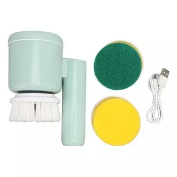 Беспроводная электрическая щетка для чистки, складная, водонепроницаемая, IPX7, ручная вращающаяся щетка для чистки с 2