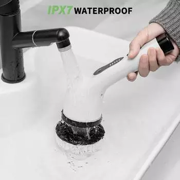 Беспроводная электрическая щетка для чистки ванной комнаты, окна, кухни, автомобильная многофункциональная бытовая вращающаяся машина для чистки