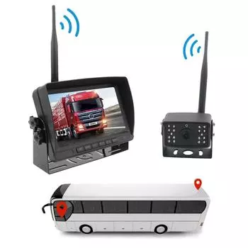 беспроводная автомобильная грузовая передняя парковка 24 вольта задний ход водонепроницаемая камера заднего вида прицеп с направляющими монитором IP68 камера 1PCS