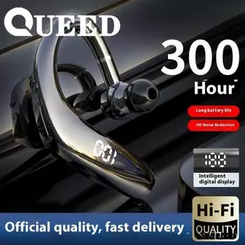 Беспроводная Bluetooth-гарнитура Business Single Ear Hanging Ear Беспроводная Bluetooth-гарнитура Extra Long Standby чёрный