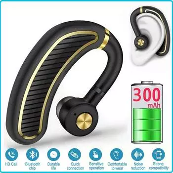 Беспроводная Bluetooth-гарнитура для бизнеса, спортивные наушники с громкой связью, супер басы, беспроводные моно-наушники с микрофоном, 24 часа работы