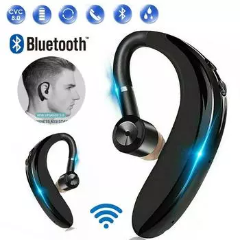 Беспроводная Bluetooth-гарнитура Hands-Free с шумоподавлением, наушники-вкладыши с микрофоном чёрный