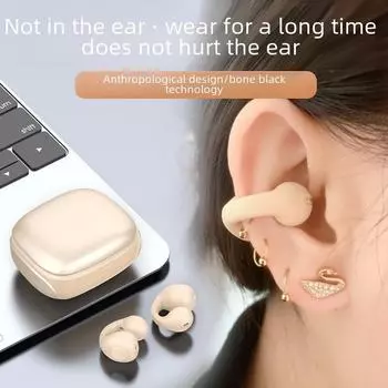 Беспроводная Bluetooth-гарнитура JX80 с костной проводимостью: Безболезненный, высококачественный звук, бинауральный, совместимый с телефоном Purple фиолетовый