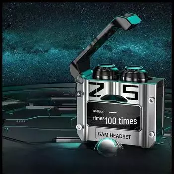 Беспроводная Bluetooth-гарнитура M25 Mecha Style с сенсорным управлением и цифровым дисплеем для маломощных киберспортивных игр M25