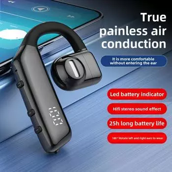 Беспроводная Bluetooth-гарнитура OWS с подвесным ушным вкладышем, воздушная проводимость, устойчивость к движению, шумоподавление чёрный