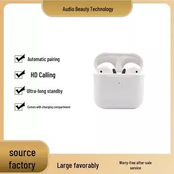 Беспроводная Bluetooth-гарнитура PRO5 с наушниками-вкладышами: Спортивный, деловой стиль, сверхдолгое время работы от батареи PRO4 чёрный