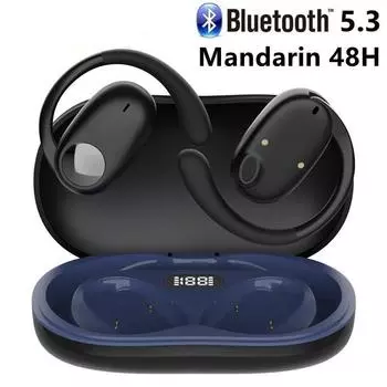 Беспроводная Bluetooth-гарнитура с экраном и шумоподавлением, подвесная открытая Bluetooth-гарнитура с открыванием ушей