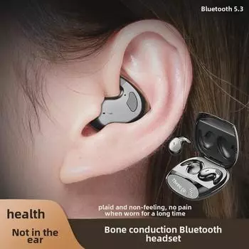 Беспроводная Bluetooth-гарнитура с двумя наушниками MD528: Удобны для сна, музыки, звонков, шумоподавления, унисекс. MD528 чёрный