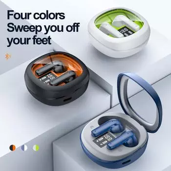 «Беспроводная Bluetooth-гарнитура с функцией шумоподавления и мощными басами» чёрный