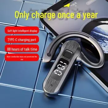 Беспроводная Bluetooth-гарнитура с костной проводимостью M26 OWS Ear-Hook для бега с шумоподавлением M27 countless display, English version белый