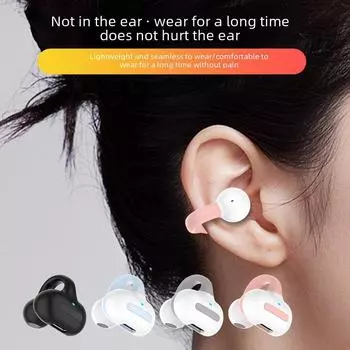 Беспроводная Bluetooth-гарнитура с креплением на ухо M-S8: Стерео, одно ухо, спорт, бизнес, воздушная проводимость Carton серый