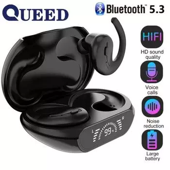 Беспроводная Bluetooth-гарнитура с подвесным ухом, наушники-вкладыши Motion TWS с цифровым дисплеем