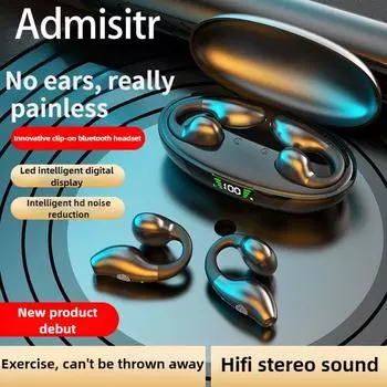 Беспроводная Bluetooth-гарнитура с режимом ожидания Life Clip In-Ear Running Шумоподавление чёрный