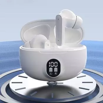 Беспроводная Bluetooth-гарнитура с шумоподавлением Беспроводная спортивная гарнитура Игровая гарнитура с низким уровнем задержки и высоким качеством звука с шумоподавлением чёрный