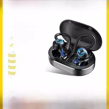 Беспроводная Bluetooth-гарнитура с шумоподавлением и вкладышами: Идеально подходит для бизнеса, игр, бега, спорта — водонепроницаемая и популярная модель.