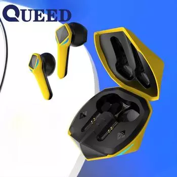 Беспроводная Bluetooth-гарнитура с шумоподавлением, низкая задержка, длительный срок службы батареи TWS чёрный