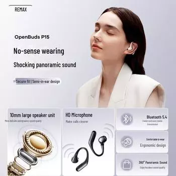 Беспроводная Bluetooth-гарнитура с заушным креплением Remax (Не в ухе)