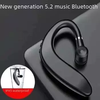 Беспроводная Bluetooth-гарнитура с заушным креплением S109 — совместима с Apple, OPPO, Huawei, Vivo. Идеально подходит для спорта и вождения. bare metal 55 mAh чёрный