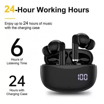 Беспроводная Bluetooth-гарнитура SP9D: Шумоподавление и длительное время работы от батареи благодаря встроенному цифровому дисплею чёрный