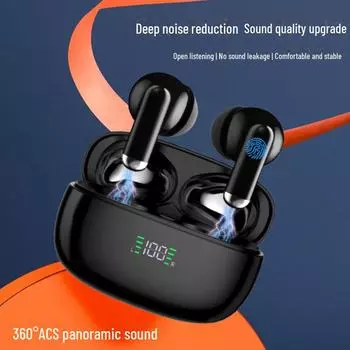 Беспроводная Bluetooth-гарнитура SP9X In-Ear: Цифровой дисплей, шумоподавление, длительное время автономной работы, простота и стиль для игр. SP9X чёрный
