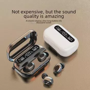 Беспроводная Bluetooth-гарнитура T8: Новая конструкция наушников-вкладышей со шнурком, сверхдлительным сроком службы батареи и шумоподавлением. розовый