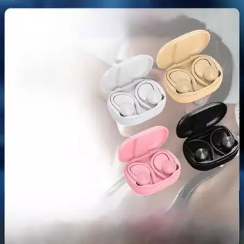 Беспроводная Bluetooth-гарнитура TWS In-Ear Wireless 5.0 с удобным креплением на ухе, цифровым дисплеем, защитой от пота и шумоподавлением чёрный