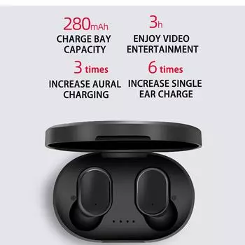 Беспроводная Bluetooth-гарнитура A6S с шумоподавлением A6S чёрный