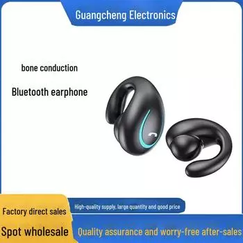 Беспроводная Bluetooth-гарнитура YX08 с костной проводимостью, крепление на ухо, шумоподавление, не внутриушная, длительное время работы от аккумулятора Single earpiece, no accessories чёрный