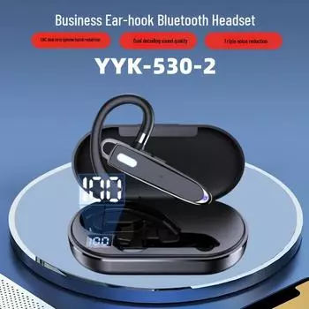 Беспроводная Bluetooth-гарнитура YYK530: Крепление на ухо, цифровой дисплей, водонепроницаемость, длительное время ожидания для водителей и пассажиров YYK-530 second generation single ear