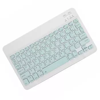 Беспроводная Bluetooth-клавиатура, колпачки клавиш пишущей машинки, совместимая с универсальным устройством 10 дюймов, светло-зеленая светло-зеленый