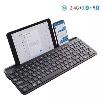 Беспроводная Bluetooth-клавиатура с цифровой панелью 2,4G Беспроводная клавиатура для планшетов на несколько устройств для iPad Android Mac Windows