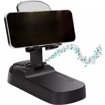 Беспроводная Bluetooth-колонка с подставкой для мобильного телефона, крутые гаджеты, идеи на годовщину для мужа и жены чёрный