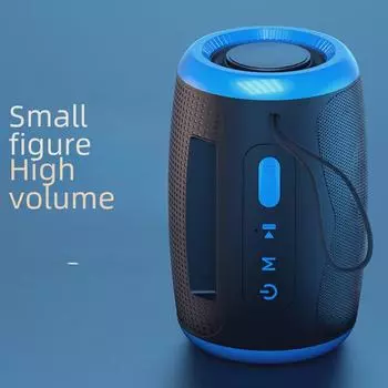 Беспроводная Bluetooth-колонка с TWS, Длительный срок службы батареи, Компактный дизайн, Высокая громкость чёрный