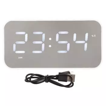 Беспроводная Bluetooth-колонка Стереозвук Шумоподавление Отображение температуры Голосовое вещание FM белый