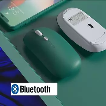 Беспроводная Bluetooth-мышь для Ipad Samsung Huawei Lenovo Mipad Android Windows Tablet Battery Mouse для ноутбука, ноутбука, компьютера Dark Green
