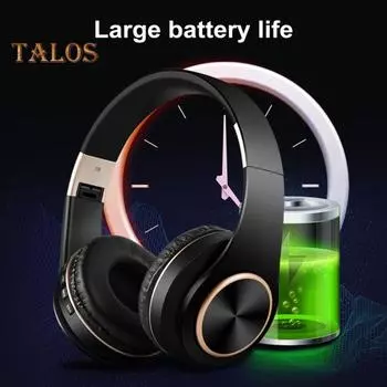 Беспроводная Bluetooth-совместимая гарнитура с низким уровнем задержки и шумоподавлением. Универсальные компьютерные игровые музыкальные спортивные наушники. синий