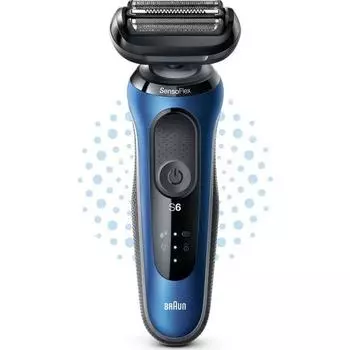 Беспроводная бритва Braun New Series 6 B1000s, AutoSense, SensoFlex, EasyClick, влажная и сухая
