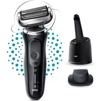 Беспроводная бритва Braun New Series 7 N7200cc, SmartCare, AutoSense, гибкость на 360°, влажная и сухая работа