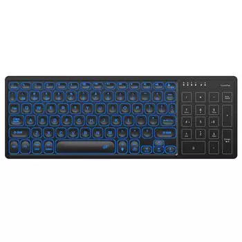 Беспроводная двухрежимная клавиатура Беспроводное соединение 2,4G/BT Эргономичный дизайн 7-цветная подсветка without backlight чёрный