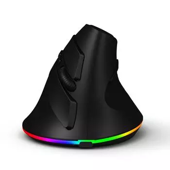 Беспроводная двухрежимная мышь 2.4GBT5.1 Компьютерная мышь Игровая мышь Эргономичная бесшумная Windows чёрный